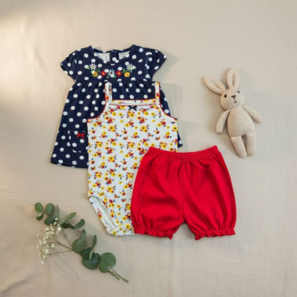 New Without Tags Carter’s Baby girl outfit 3-piece set size 24 months - Picture 1 of 5